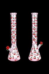 Smoke Cartel Life Is A Bowl Of Cherries Beaker Bong - 18in