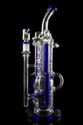 The "Space Station" Recycler Water Bong with Inline Perc